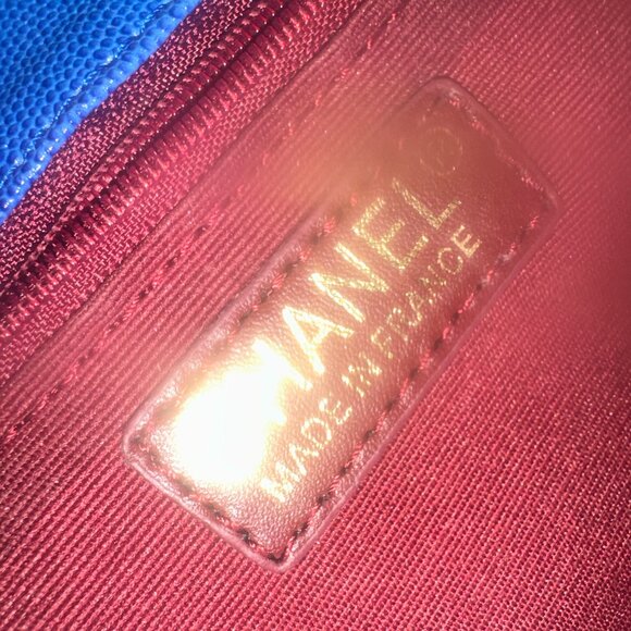 Chanel Blue Caviar leather crossbody bag - Picture 3 of 7